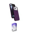 ieg™ iPhone 17 Pro Kılıf İz Işık Koleksiyonu - Siyah Bilvis 5in1 3D Magic Cam Ekran Koruyucu