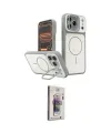 ieg™ iPhone 17 Pro Kılıf İz Modern Prime - Siyah Bilvis 3D Cam Ekran Koruyucu