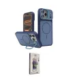 ieg™ iPhone 17 Pro Kılıf İz Modern Prime - Siyah Bilvis 3D Cam Ekran Koruyucu