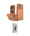 ieg™ iPhone 17 Pro Kılıf İz Modern Prime - Siyah Bilvis 3D Cam Ekran Koruyucu