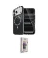 ieg™ iPhone 17 Pro Kılıf Kıvılcım Form Prime - Siyah Bilvis 3D Cam Ekran Koruyucu