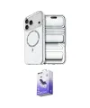 ieg™ iPhone 17 Pro Kılıf Kıvılcım Form Prime - Siyah Bilvis 5in1 5D Magic Hayalet Cam Ekran Koruyucu