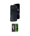 ieg™ iPhone 17 Pro Kılıf Kıvılcım Işık Serisi - Şeffaf 360 Full Body Arka Koruyucu