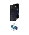 ieg™ iPhone 17 Pro Kılıf Kıvılcım Işık Serisi - Siyah 3D Antistatik Cam Ekran Koruyucu
