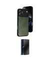 ieg™ iPhone 17 Pro Kılıf Kıvılcım Işık Serisi - Siyah 3D Antistatik Hayalet Cam Ekran Koruyucu