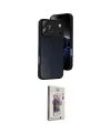 ieg™ iPhone 17 Pro Kılıf Kıvılcım Işık Serisi - Siyah Bilvis 3D Cam Ekran Koruyucu
