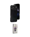 ieg™ iPhone 17 Pro Kılıf Kıvılcım Işık Serisi - Siyah Bilvis 3D Cam Ekran Koruyucu