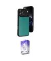 ieg™ iPhone 17 Pro Kılıf Kıvılcım Işık Serisi - Siyah Bilvis 5in1 3D Magic Cam Ekran Koruyucu