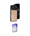 ieg™ iPhone 17 Pro Kılıf Kıvılcım Işık Serisi - Siyah Bilvis 5in1 3D Magic Cam Ekran Koruyucu
