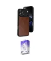 ieg™ iPhone 17 Pro Kılıf Kıvılcım Işık Serisi - Siyah Bilvis 5in1 3D Magic Cam Ekran Koruyucu