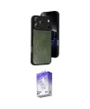 ieg™ iPhone 17 Pro Kılıf Kıvılcım Işık Serisi - Siyah Bilvis 5in1 3D Magic Cam Ekran Koruyucu