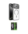 ieg™ iPhone 17 Pro Kılıf Kıvılcım Prime - Siyah 360 Mat Full Body Arka Koruyucu