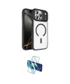 ieg™ iPhone 17 Pro Kılıf Kıvılcım Prime - Siyah 3D Antistatik Cam Ekran Koruyucu