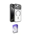 ieg™ iPhone 17 Pro Kılıf Kıvılcım Prime - Siyah Bilvis 5in1 3D Magic Cam Ekran Koruyucu