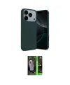 ieg™ iPhone 17 Pro Kılıf Kozmos Yansıma Özel Seri - Siyah 360 Mat Full Body Arka Koruyucu