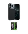 ieg™ iPhone 17 Pro Kılıf Kozmos Yansıma Özel Seri - Siyah 360 Mat Full Body Arka Koruyucu