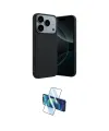 ieg™ iPhone 17 Pro Kılıf Kozmos Yansıma Özel Seri - Siyah 3D Antistatik Cam Ekran Koruyucu