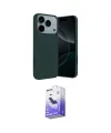 ieg™ iPhone 17 Pro Kılıf Kozmos Yansıma Özel Seri - Siyah Bilvis 5in1 5D Magic Hayalet Cam Ekran Koruyucu