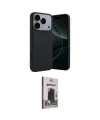 ieg™ iPhone 17 Pro Kılıf Kozmos Yansıma Özel Seri - Siyah Bilvis Hayalet Cam Ekran Koruyucu
