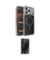 ieg™ iPhone 17 Pro Kılıf Kutup Doku Serisi - Siyah 3D Antistatik Hayalet Cam Ekran Koruyucu