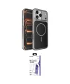 ieg™ iPhone 17 Pro Kılıf Kutup Doku Serisi - Siyah Bilvis 3X AR HD Cam Ekran Koruyucu