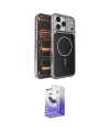 ieg™ iPhone 17 Pro Kılıf Kutup Doku Serisi - Siyah Bilvis 5in1 5D Magic Hayalet Cam Ekran Koruyucu