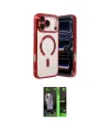 ieg™ iPhone 17 Pro Kılıf Nova Işık Özel Seri - Siyah 360 Mat Full Body Arka Koruyucu