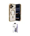 ieg™ iPhone 17 Pro Kılıf Nova Işık Özel Seri - Siyah Bilvis 3X AR Hayalet Cam Ekran Koruyucu