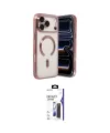 ieg™ iPhone 17 Pro Kılıf Nova Işık Özel Seri - Siyah Bilvis 3X AR Hayalet Cam Ekran Koruyucu