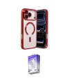 ieg™ iPhone 17 Pro Kılıf Nova Işık Özel Seri - Siyah Bilvis 5in1 3D Magic Cam Ekran Koruyucu