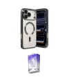 ieg™ iPhone 17 Pro Kılıf Nova Işık Özel Seri - Siyah Bilvis 5in1 3D Magic Cam Ekran Koruyucu