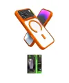 ieg™ iPhone 17 Pro Kılıf Nova Yansıma Serisi - Siyah 360 Mat Full Body Arka Koruyucu
