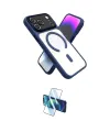 ieg™ iPhone 17 Pro Kılıf Nova Yansıma Serisi - Siyah 3D Antistatik Cam Ekran Koruyucu