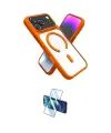 ieg™ iPhone 17 Pro Kılıf Nova Yansıma Serisi - Siyah 3D Antistatik Cam Ekran Koruyucu