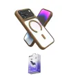 ieg™ iPhone 17 Pro Kılıf Nova Yansıma Serisi - Siyah Bilvis 5in1 5D Magic Hayalet Cam Ekran Koruyucu