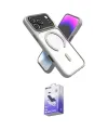 ieg™ iPhone 17 Pro Kılıf Nova Yansıma Serisi - Siyah Bilvis 5in1 5D Magic Hayalet Cam Ekran Koruyucu