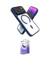 ieg™ iPhone 17 Pro Kılıf Nova Yansıma Serisi - Siyah Bilvis 5in1 5D Magic Hayalet Cam Ekran Koruyucu