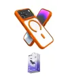 ieg™ iPhone 17 Pro Kılıf Nova Yansıma Serisi - Siyah Bilvis 5in1 5D Magic Hayalet Cam Ekran Koruyucu