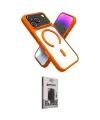 ieg™ iPhone 17 Pro Kılıf Nova Yansıma Serisi - Siyah Bilvis Hayalet Cam Ekran Koruyucu