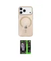 ieg™ iPhone 17 Pro Kılıf Pusula Form Özel Seri - Şeffaf 360 Full Body Arka Koruyucu