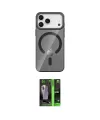 ieg™ iPhone 17 Pro Kılıf Pusula Form Özel Seri - Şeffaf 360 Full Body Arka Koruyucu