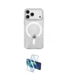 ieg™ iPhone 17 Pro Kılıf Pusula Form Özel Seri - Siyah 3D Antistatik Cam Ekran Koruyucu