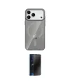 ieg™ iPhone 17 Pro Kılıf Pusula Form Özel Seri - Siyah 3D Antistatik Hayalet Cam Ekran Koruyucu