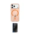 ieg™ iPhone 17 Pro Kılıf Pusula Form Özel Seri - Siyah 3D Antistatik Hayalet Cam Ekran Koruyucu
