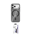 ieg™ iPhone 17 Pro Kılıf Pusula Form Özel Seri - Siyah Bilvis 3X AR Hayalet Cam Ekran Koruyucu