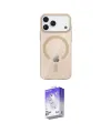 ieg™ iPhone 17 Pro Kılıf Pusula Form Özel Seri - Siyah Bilvis 5in1 3D Magic Cam Ekran Koruyucu