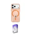 ieg™ iPhone 17 Pro Kılıf Pusula Form Özel Seri - Siyah Bilvis 5in1 3D Magic Cam Ekran Koruyucu