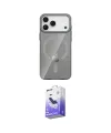 ieg™ iPhone 17 Pro Kılıf Pusula Form Özel Seri - Siyah Bilvis 5in1 5D Magic Hayalet Cam Ekran Koruyucu