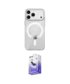 ieg™ iPhone 17 Pro Kılıf Pusula Form Özel Seri - Siyah Bilvis 5in1 5D Magic Hayalet Cam Ekran Koruyucu