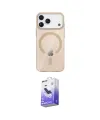 ieg™ iPhone 17 Pro Kılıf Pusula Form Özel Seri - Siyah Bilvis 5in1 5D Magic Hayalet Cam Ekran Koruyucu
